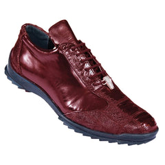 Zapatos De Avestruz Originales Para Hombre - Sneaker de Piel de Avestruz Pata Vino