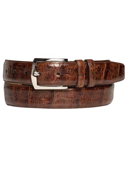 Mezlan Belts Brand Men's Genuine Crocodile Sport Rust Skin Cinturon De Cocodrilo