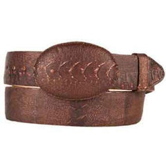 Cinto De Avestruz - Cinto Vaquero Original Ostrich Leg Skin Western Style Belt Brown