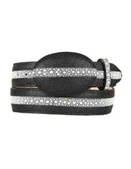 Stingray Print (Imitation) Western Style Belt Black