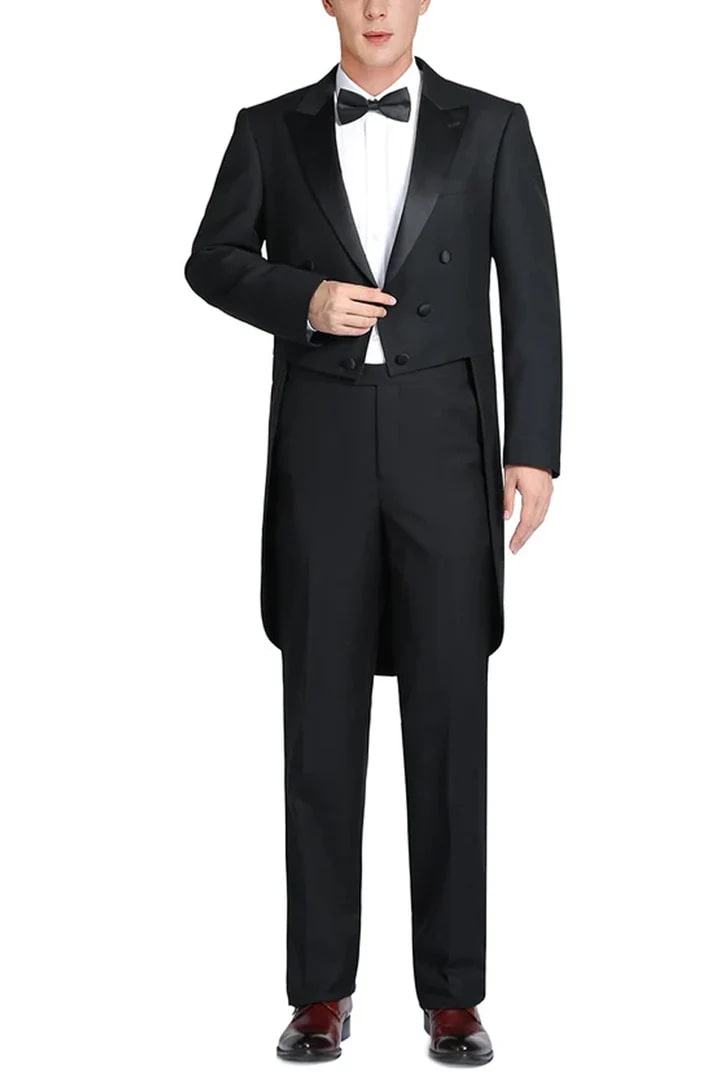 Trajes De Hombre Para Boda - Trajes Para Novio - Black Fully Lined Suit