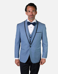 Trajes De Dombre Para Boda - Trajes De Novio - Traje Para Hombre - Steel Blue Suit