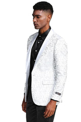 Trajes De Hombre Para Boda - Trajes Para Novio - White slim fit Suit