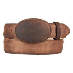 Men's Walnut Original Leather Western Style Belt