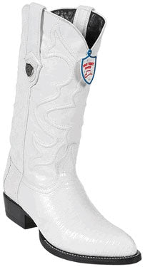 Wild West White Teju Lizard Cowboy Boots