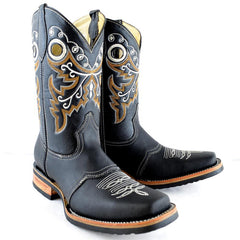 Botas de Cuero con Horma Rodeo ROD-300-Negro