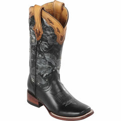 Botas Altas de Cuero con Flores para Mujer en Horma Rodeo