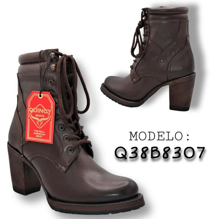 Botas Cortas de Cuero Belmont para Mujer en Horma Oval