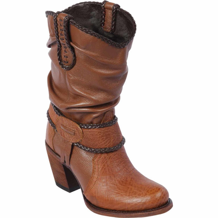 Botas Cortas de Cuero para Mujer en Horma Oval