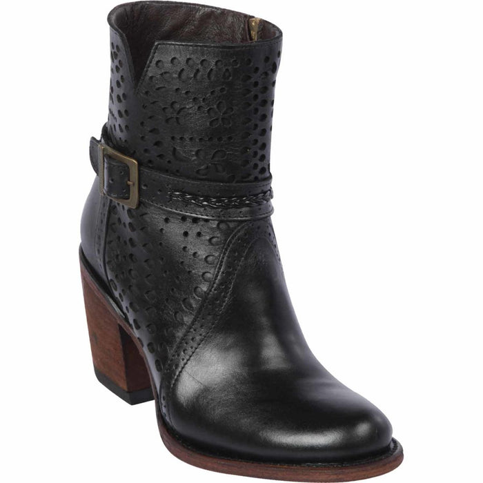 Botas Cortas de Cuero para Mujer en Horma Oval