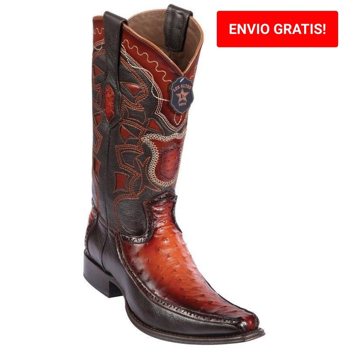 Botas de Avestruz con Venado Horma Europea