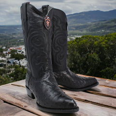 Botas de Avestruz Original Horma Puntal