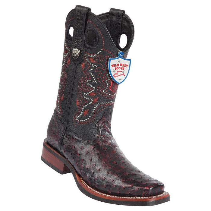 Botas de Avestruz Original Horma Rodeo Suela de Hule