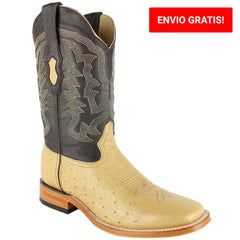 Botas de Avestruz Panza Suave Horma Ancha LAB