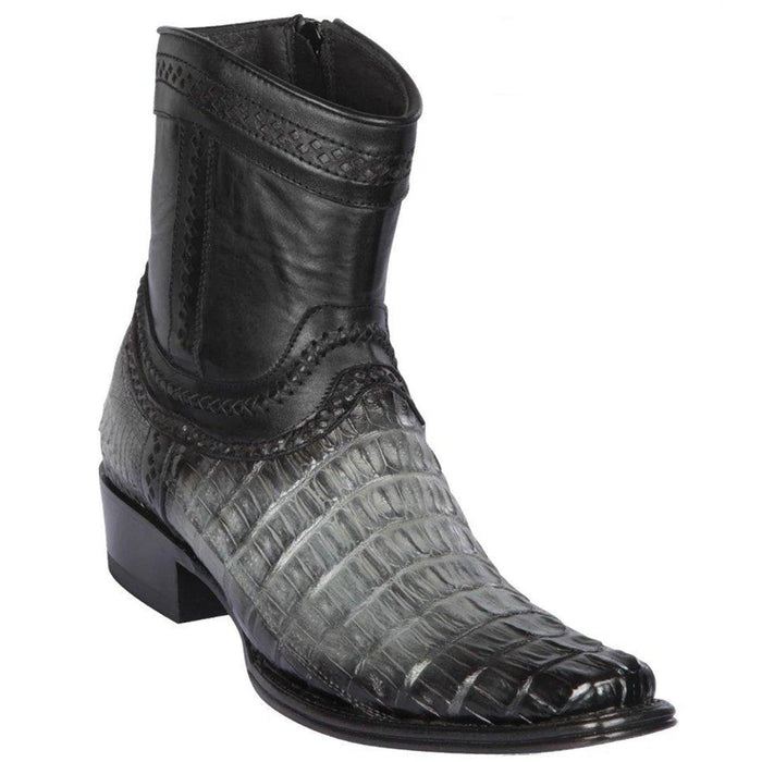 Botas de Cocodrilo Caiman Cola Cortas Horma Europea Cuadrada LAB