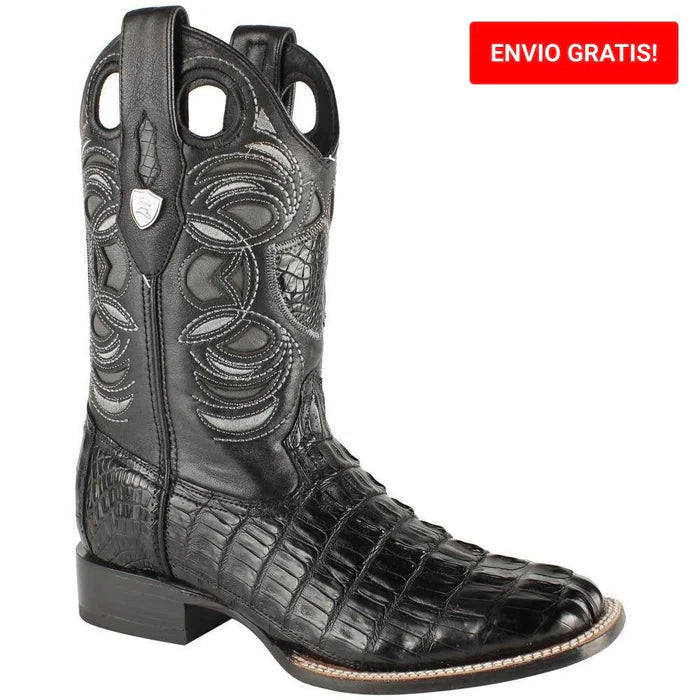 Botas de Cocodrilo Caiman Cola Horma Amplia WW