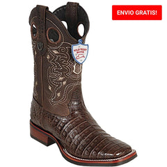 Botas de Cocodrilo Caiman Panza Horma Cuadrada Suela Hule WW