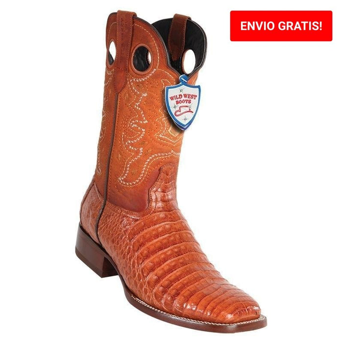 Botas de Cocodrilo Caiman Panza Horma Cuadrada Suela Vaqueta WW