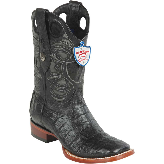 Botas de Cocodrilo Caiman Panza Horma Cuadrada Suela Vaqueta WW