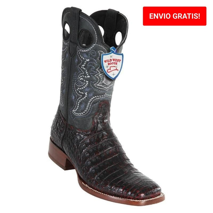 Botas de Cocodrilo Caiman Panza Horma Cuadrada Suela Vaqueta WW