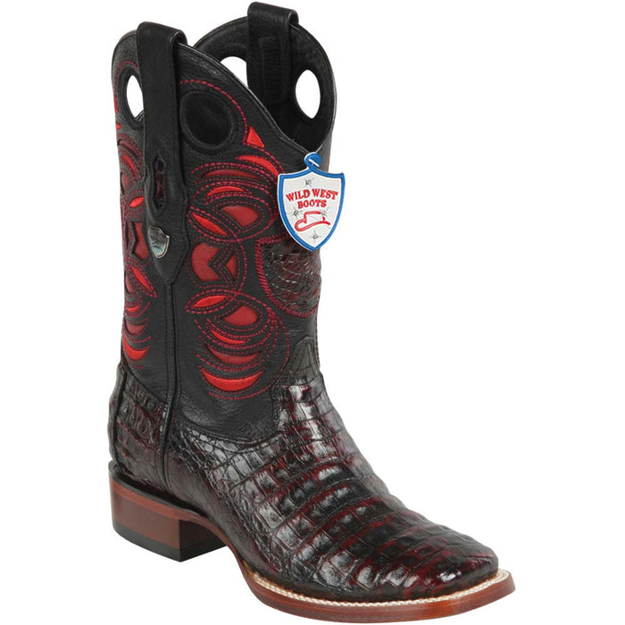 Botas de Cocodrilo Caiman Panza Horma Cuadrada Suela Vaqueta WW