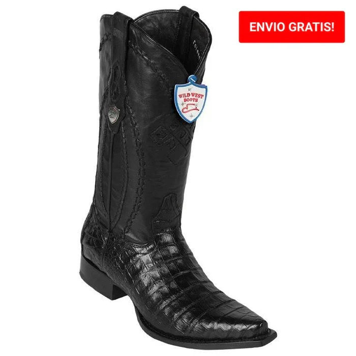 Botas de Cocodrilo Caiman Panza Punta Recortada WW