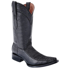 Botas de Cuello de Toro Original Tejida Horma 3X Aladino Color Negro WD