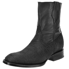 Botas de Cuero Cuello de Toro Original Horma Cuadrada con Zipper WD