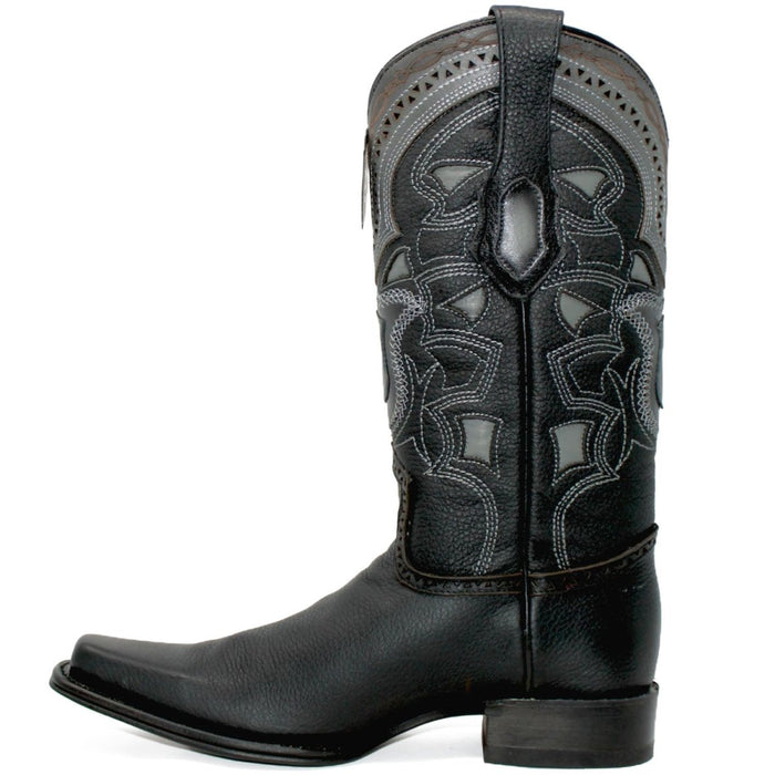 Botas de Cuero Grisly Original Horma Europea Cuadrada Negro LAB