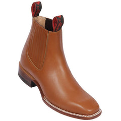 Botines Charros Quincy con Punta Cuadrada Color Miel