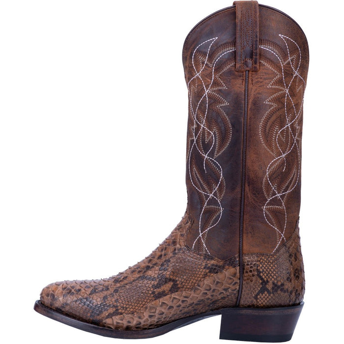 Dan Post Men's Manning Python Snakeskin Round Toe Boots - Bay Apache