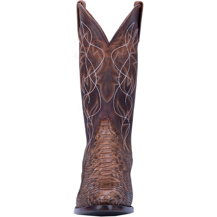 Dan Post Men's Manning Python Snakeskin Round Toe Boots - Bay Apache