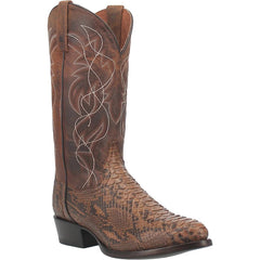 Dan Post Men's Manning Python Snakeskin Round Toe Boots - Bay Apache