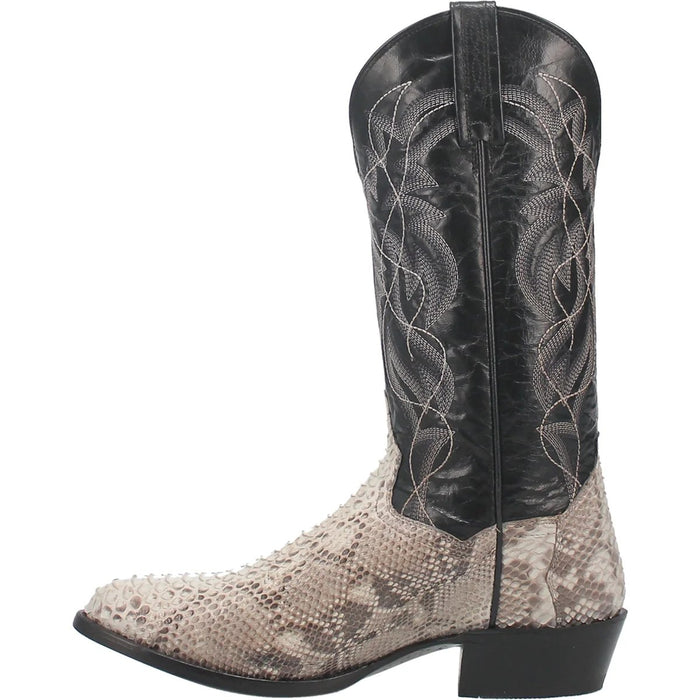 Dan Post Men's Brutus Python Snakeskin Square Toe Boots - Natural