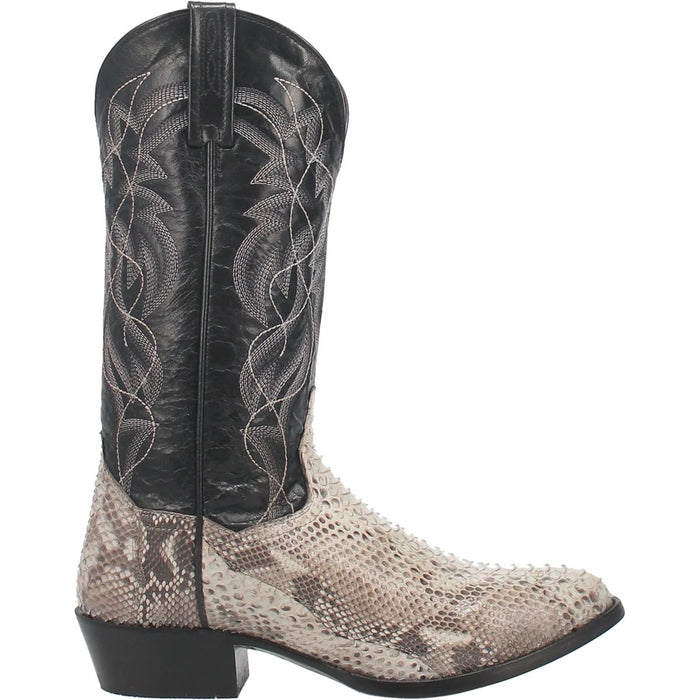 Dan Post Men's Brutus Python Snakeskin Square Toe Boots - Natural