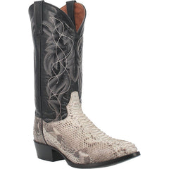 Dan Post Men's Brutus Python Snakeskin Square Toe Boots - Natural