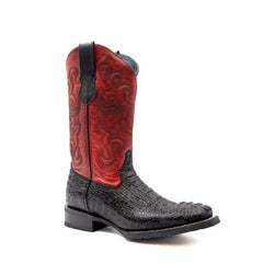 Botas de hombre con estampado de cocodrilo Ferrini Stampede hechas a mano, deportivas, color óxido