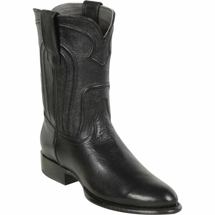 Botas de cuero con punta de cuerda Los Altos Original para hombre, color negro