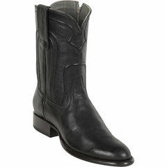 Men's Los Altos Original Leather Boots Roper Toe with Zipper - Black