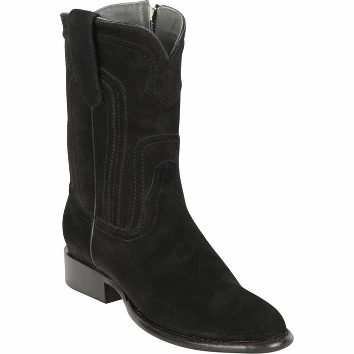 Botas de ante con punta de cuerda y cremallera para hombre Los Altos Original - Negro