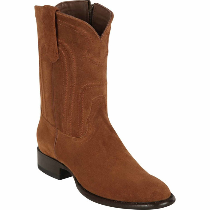 Botas de piel de ante con punta de cuerda y cremallera para hombre Los Altos Original - Coñac