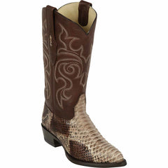 Men's Los Altos Python J-Toe Boots - Rustic Brown