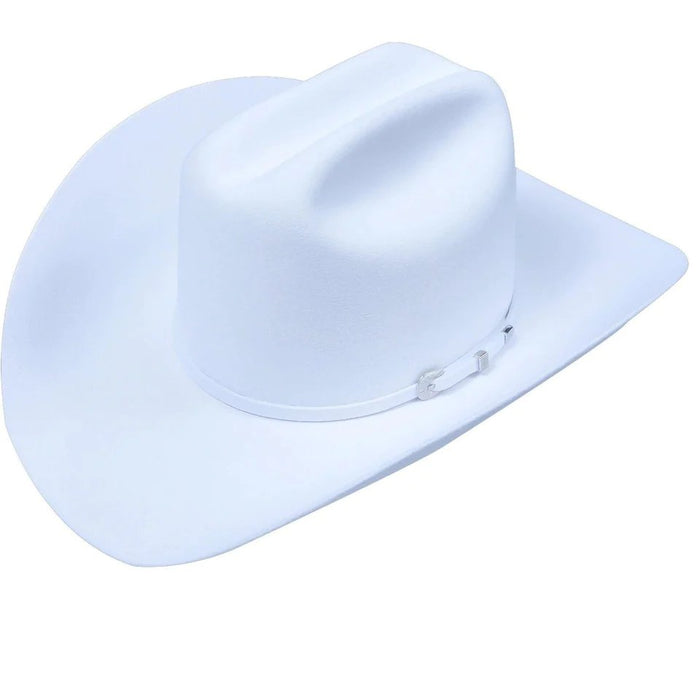 Serratelli 3X Felt Western Cowboy Hat White 3 1/2" Brim