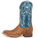 Tanner Mark Men's Cisco Elephant Print Square Toe Boots Cognac