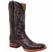 Tanner Mark Men's Genuine Full Quill Ostrich Square Toe Boots Black Cherry