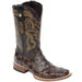 Tanner Mark Men's Print Monster Fish Square Toe Boots Brown