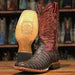 Tanner Mark Men's The Bandit Print Caiman Tail Square Toe Boots Chocolate