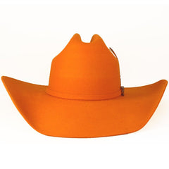 Texana Sombrero Vaquero para Mujer 100X Color Naranja con Plumas