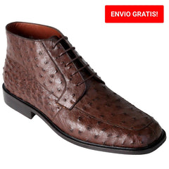 Zapato Bota Piel Avestruz