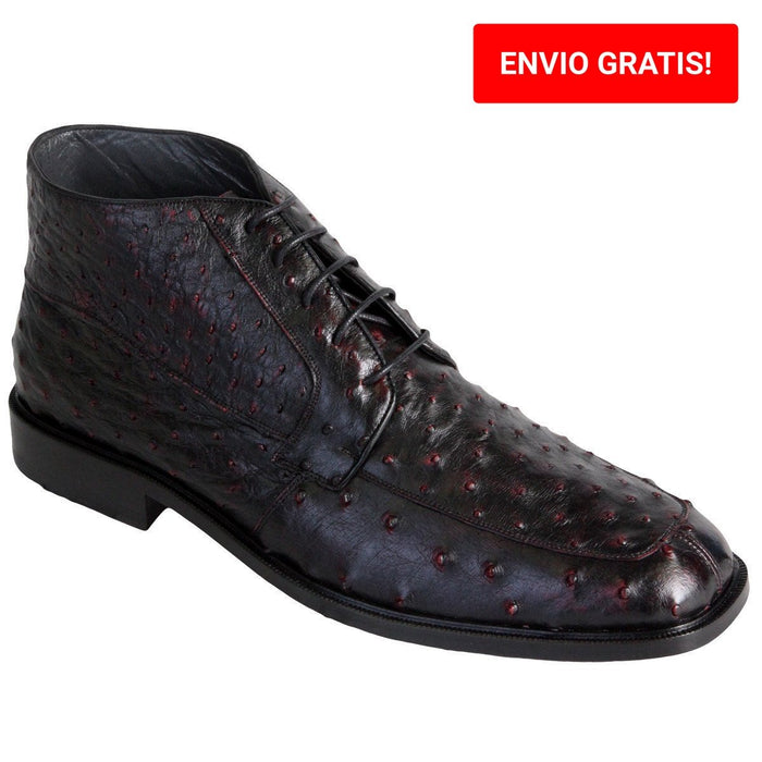 Zapato Bota Piel Avestruz